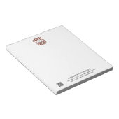 ゴルフクラブのロゴとQRコードのメモ帳(罫線なし) ノートパッド (アングル)