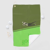 ゴルフクラブをスイングする男デザインゴルフタオル ゴルフタオル (インサイチュ)