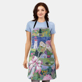 ゴルフクラブをテーマにしたゴルフ エプロン (着用した状態)