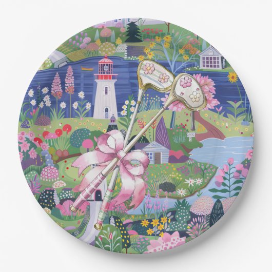 ゴルフクラブをテーマにしたゴルフ ペーパープレート (正面)