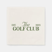 ゴルフクラブをテーマにしたパーティーバチュラーパーティ スタンダードカクテルナプキン (正面)