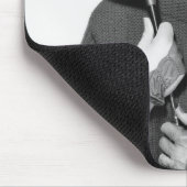 ゴルフクラブを握っている女性 マウスパッド (コーナー)