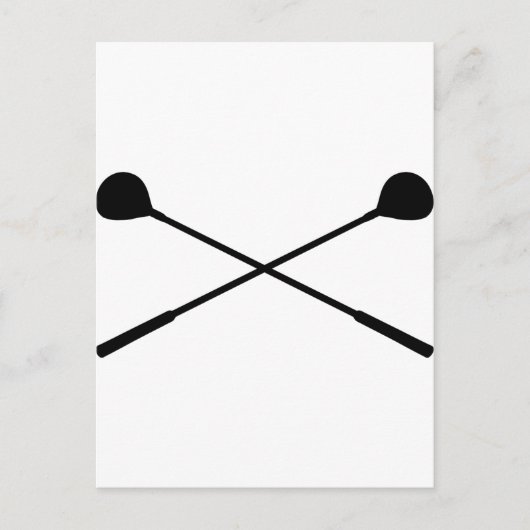 ゴルフクラブを渡す ポストカード (正面)