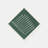 ゴルフクラブアンティークゴルフアートヴィンテージグリーンスタイル スタンダードカクテルナプキン (角)