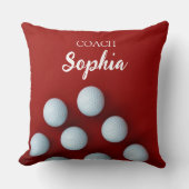 ゴルフクラブアートゴルフコーチ名 クッション (正面)