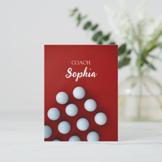 ゴルフクラブアートゴルフコーチ名 ポストカード (スタンド正面)