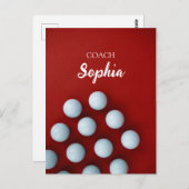 ゴルフクラブアートゴルフコーチ名 ポストカード (正面/裏面)