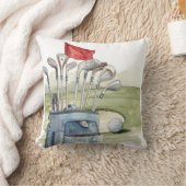 ゴルフクラブオンゴルフコースウォーター色 クッション (ブランケット)