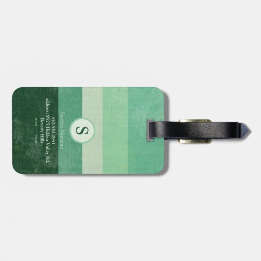 ゴルフクラブグリーン付きゴルファーエレガントー ラゲッジタグ (裏面横)
