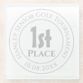 ゴルフクラブコンペティション第1回賞金賞受賞 ガラスコースター (正面)