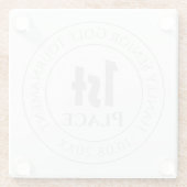 ゴルフクラブコンペティション第1回賞金賞受賞 ガラスコースター (裏面)