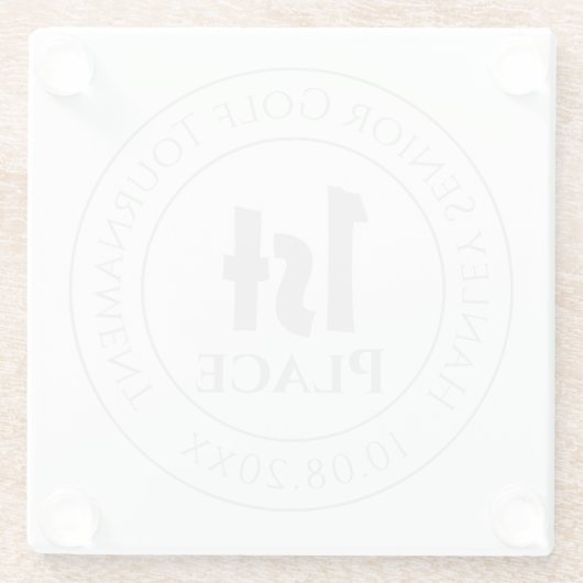 ゴルフクラブコンペティション第1回賞金賞受賞 ガラスコースター (裏面)