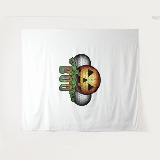 ゴルフクラブコースハロウィンゴルファー退職祝い タペストリー (正面(横))