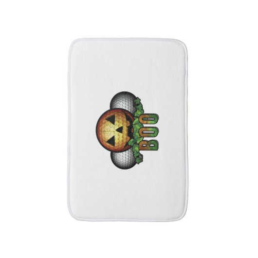 ゴルフクラブコースハロウィンゴルファー退職祝い バスマット (正面縦)