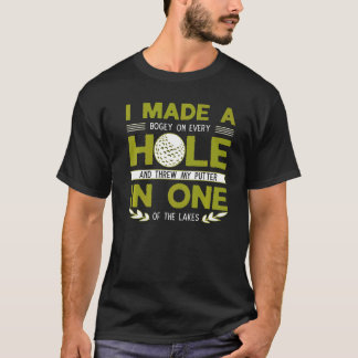 ゴルフクラブゴルファーのホールイン Tシャツ