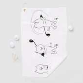 ゴルフクラブゴルフタ最高のウォール付き猫 ゴルフタオル (インサイチュ)