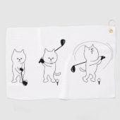 ゴルフクラブゴルフタ最高のウォール付き猫 ゴルフタオル (横)