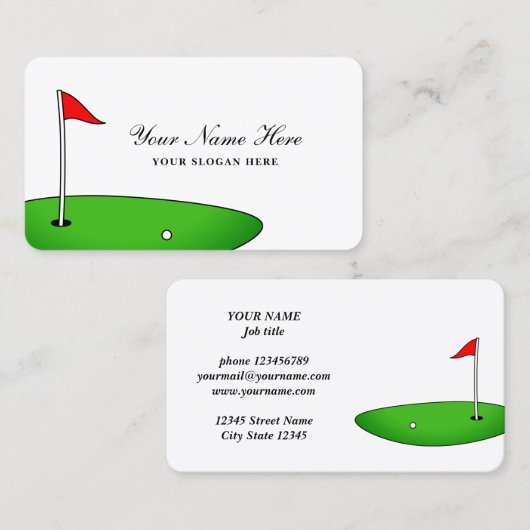 ゴルフクラブショップ会社の名刺テンプレート 名刺 (正面/裏面)