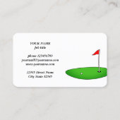 ゴルフクラブショップ会社の名刺テンプレート 名刺 (裏面)