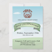 ゴルフクラブチャリティートーナメントロゴ写真 招待状 (正面)