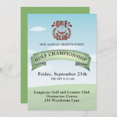 ゴルフクラブチャリティートーナメントロゴ写真 招待状 (正面/裏面)