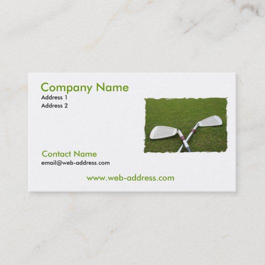 ゴルフクラブデザインの名刺 名刺 (正面)