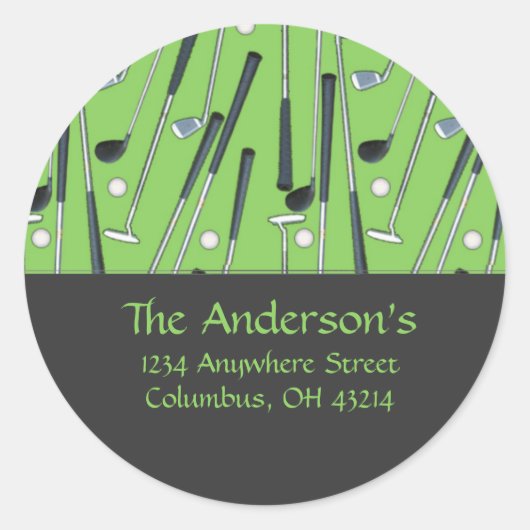 ゴルフクラブデザイン2住所 シール/シール ラウンドシール (正面)