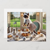 ゴルフクラブハウスパーティー用猫好き ポストカード (正面/裏面)