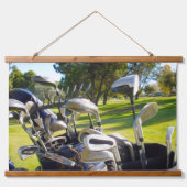 ゴルフクラブバッグウォールぶら下がったズ 吊り下げ型タペストリー (正面)