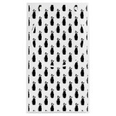 ゴルフクラブバッグシルエットモダンスポーツおもしろい スモールペーパーバッグ (裏面)