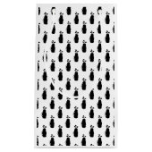 ゴルフクラブバッグシルエットモダンスポーツおもしろい スモールペーパーバッグ (正面)