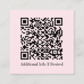 ゴルフクラブパステルピンクフラミンゴカスタム スクエア名刺 (裏面)