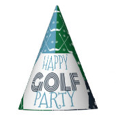 ゴルフクラブパターン紙プレート パーティーハット (正面)