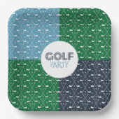 ゴルフクラブパターン紙プレート ペーパープレート (正面)