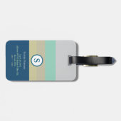 ゴルフクラブブルーのゴルファーエレガントー ラゲッジタグ (裏面横)