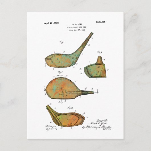 ゴルフクラブヘッド特許 – ポストカード (正面)