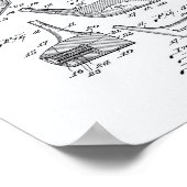 ゴルフクラブヘッド1926パテントアート – ホワイト紙 ポスター (角)