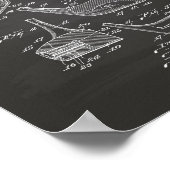 ゴルフクラブヘッド1926パテントアート – Chalkboard ポスター (角)