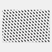 ゴルフクラブボールティースポモダンーツ白黒 ラッピングペーパーシート (正面2)