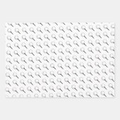 ゴルフクラブボールティースポモダンーツ白黒 ラッピングペーパーシート (正面)