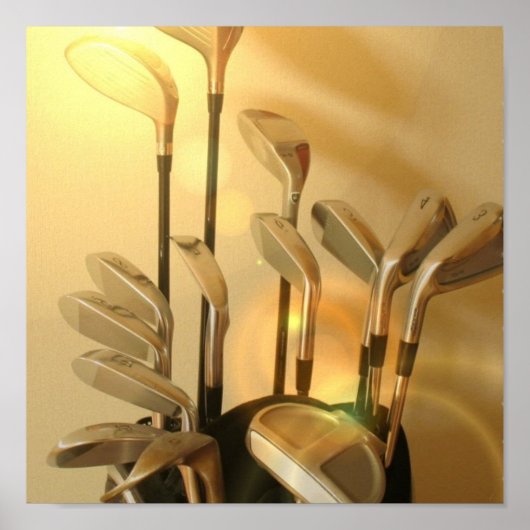 ゴルフクラブポスタープリント ポスター (正面)