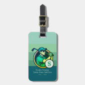 ゴルフクラブマンモノグラム荷物タグ付きゴルファー ラゲッジタグ (正面縦)
