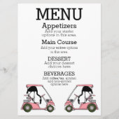 ゴルフクラブランチョンカクテルパーティーメニュー メニュー (正面)