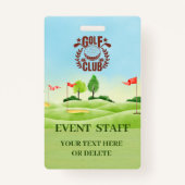 ゴルフクラブリーグロゴイベントスタッフ バッジ (裏面)