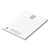 ゴルフクラブロゴとQRコードが並ぶ ノートパッド (回転)