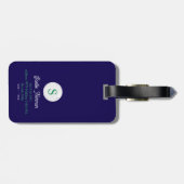 ゴルフクラブ付きグリーンゴルファーエレガント ラゲッジタグ (裏面横)