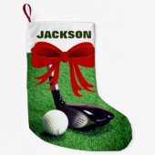ゴルフクラブ及びゴルフボールスモールクリスマスストッキング スモールクリスマスストッキング (正面)
