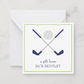 ゴルフクラブ及びボールギフト囲いカード ノートカード (正面)