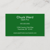 ゴルフクラブ及びボールゴルフプロカントリークラブ 名刺 (裏面)