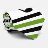 ゴルフクラブ及びボールブラック及びグリーンストライプボール ネクタイ (ロール)